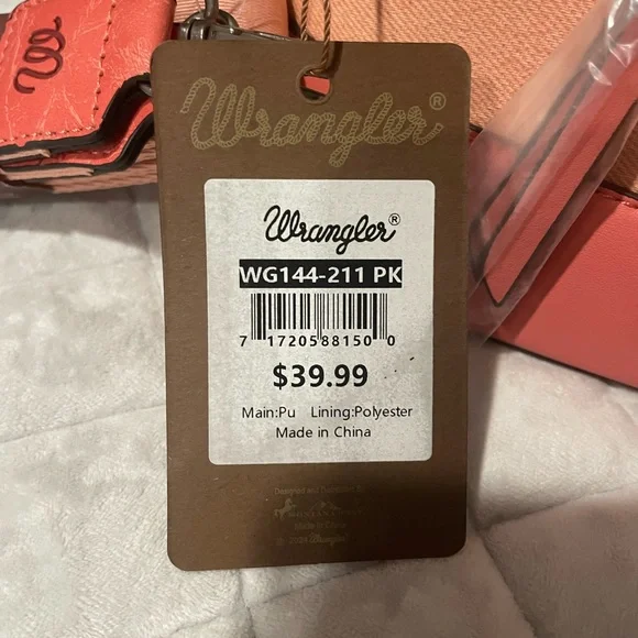 Wrangler Two-Tone Pink Crossbody Bag - Picture 4 of 4